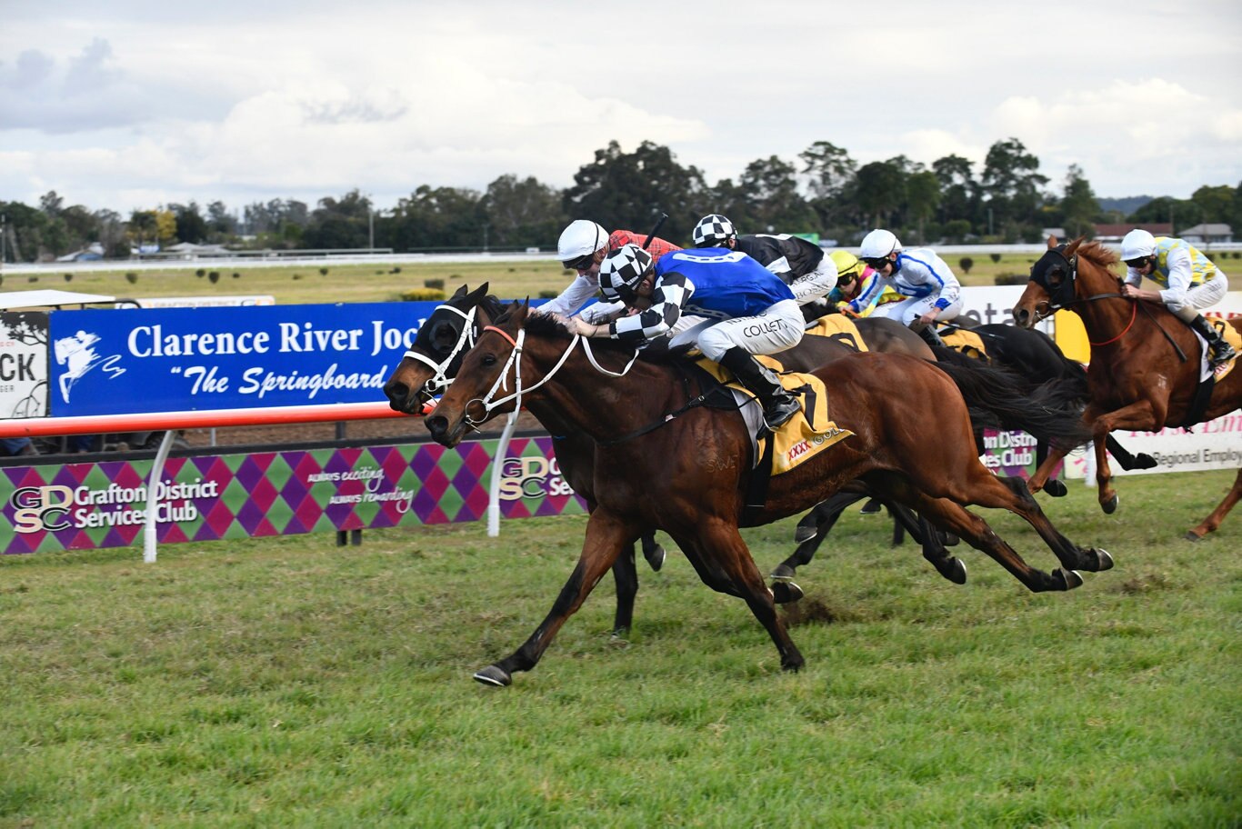 Jason Collett rode Kris Lees trained Sixties Groove to victory the $200,000 Iron Jack Grafton Cup (2350m) at Clarence River Jockey Club on Thursday, 9th July, 2020.