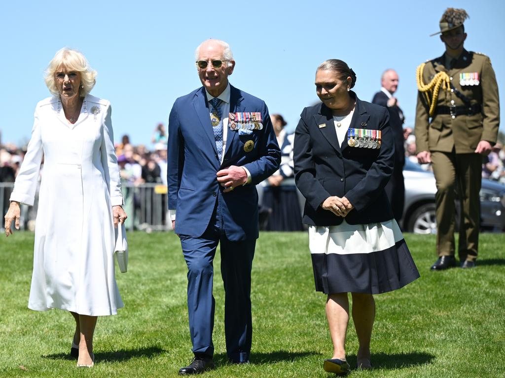 Queen Camilla and King Charles III visit the Australian War Memorial. Picture: Getty