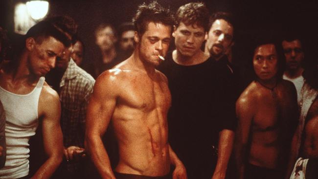 Actor Brad Pitt in a scene from the 1999 film Fight Club