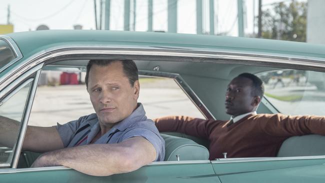 Viggo Mortensen and Mahershala Ali star in Green Book. Ali won the Academy Award for Best Supporting Actor. Picture: supplied