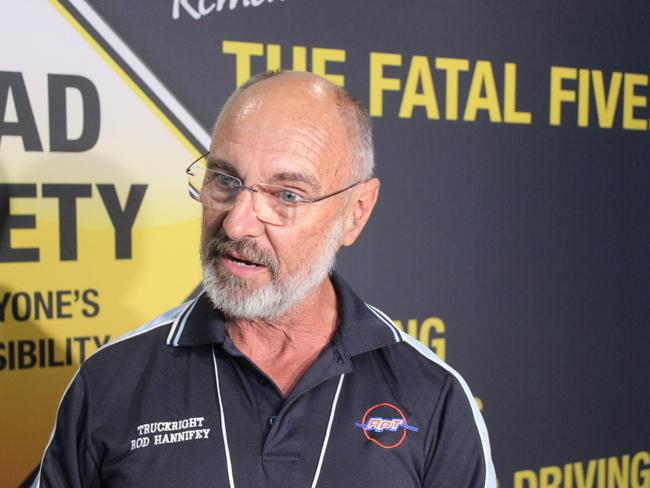 Dubb-based truck and road safety advocate Rod Hannifey at the forum. Picture: ANDREW KACIMAIWAI