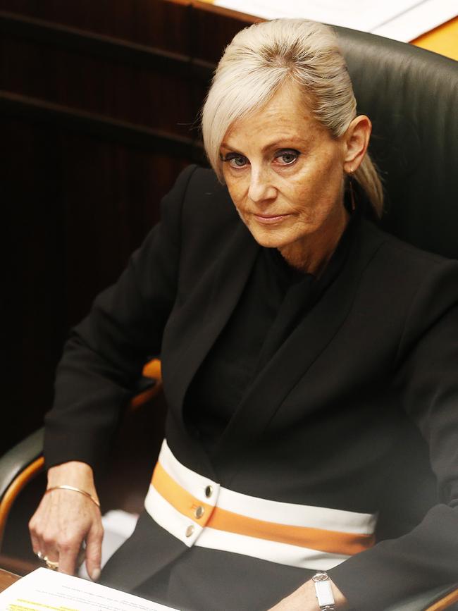 Liberal Minsiter Elise Archer during question time in State Parliament. Picture: Zak Simmonds