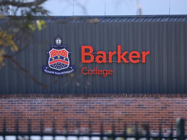 Barker College in Hornsby. The school requires students to be clean shaven, as do many private schools. Picture: David Swift