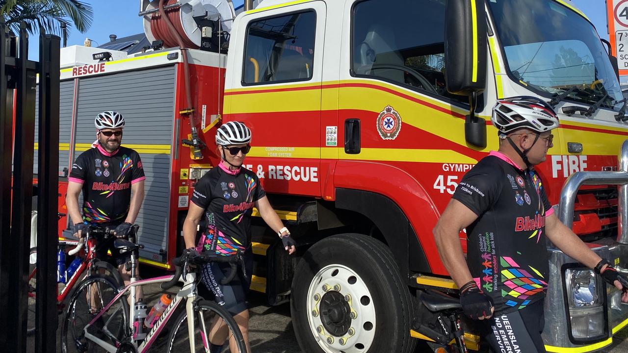 33 bike riders will ride 170 kilometres from Gympie to Brisbane over seven days to raise funds for children's burns research.