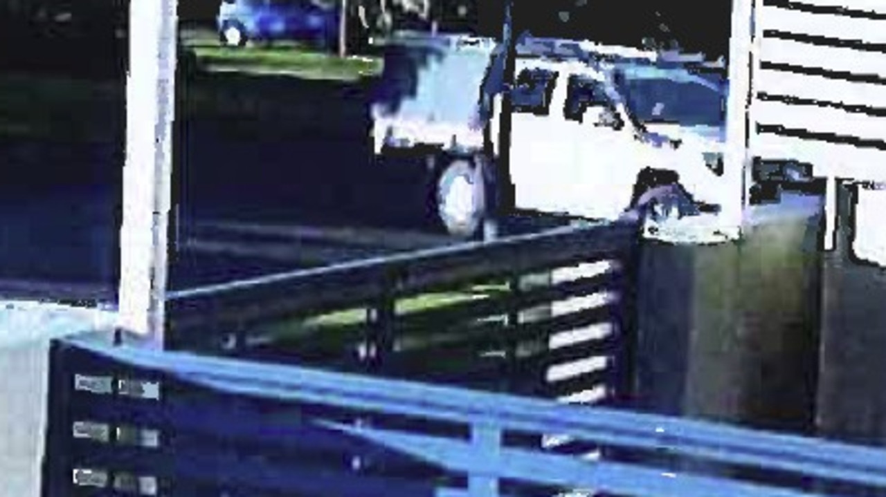 CCTV captured Brendan Stevens’ white ute at the Struhs’ family home in Rangeville as early as January 4, 2022, while Elizabeth’s condition was deteriorating. Picture: Supplied