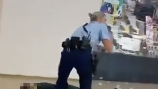 A heroic single officer shot the Bondi Junction assailant dead. Picture: Twitter