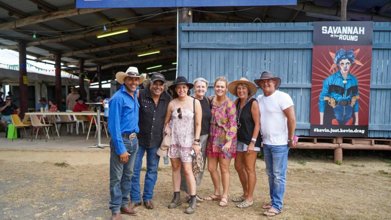 Johnny Murison, David Hudson, Jedess Hudson, Cindy Hudson, Emily Adam, Haylene Grogan and Stephen Howarth on the second day of Savannah in the Round. Picture: Nuno Avendano