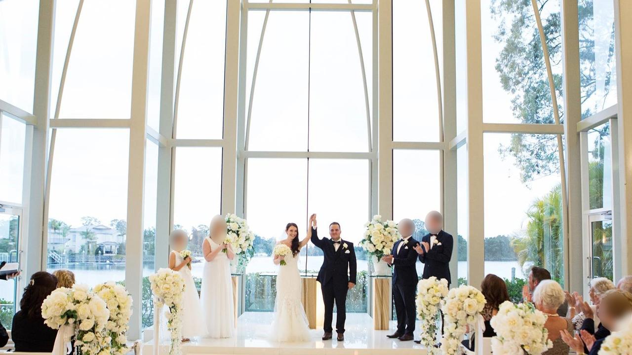 Tom and Kirsten Peever at their wedding. Tom and Kirsten Peever allegedly owe the Australian Taxation Office more than $200m after their assets were frozen.