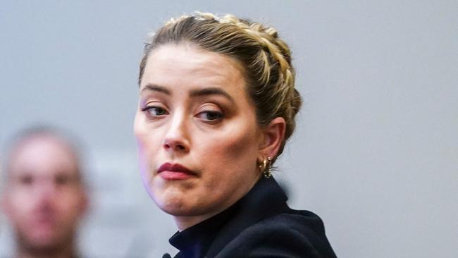 Amber Heard in court this week. Picture: AFP