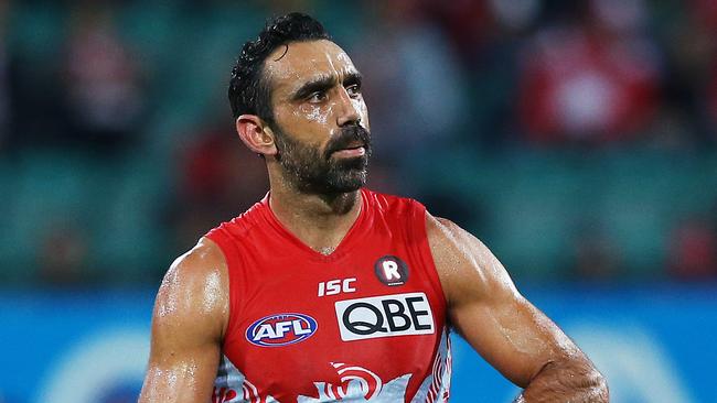 Sydney Swans legend Adam Goodes has reject the AFL’s offer to induct him into the game’s Hall of Fame. Picture: Phil Hillyard