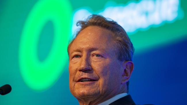 Fortescue executive chairman Andrew Forrest during the AGM in Perth. Picture: Ross Swanborough