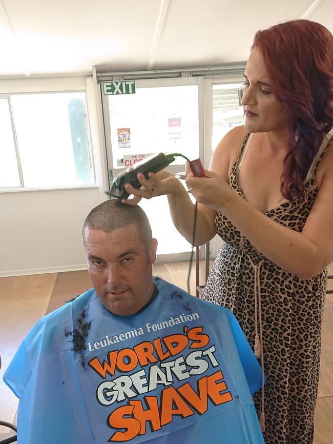 Proserpine Golf Club professional Roger Vandenberg after losing his locks for the World's Greatest Shave. Photo: Contributed