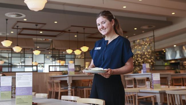 Pittwater RSL functions co-ordinator Terri Charlton who is helping out in the restaurant because of staff shortages. Picture: Justin Lloyd