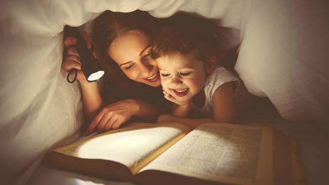 Reading to your children with a torch will save power — and they’ll think it’s fun too.