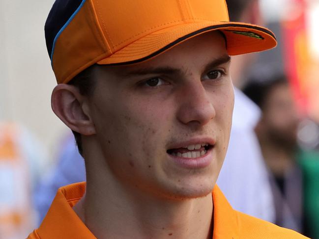 McLaren's Australian driver Oscar Piastri arrives for the first practice session of the Saudi Arabian Formula One Grand Prix at the Jeddah Corniche Circuit in Jeddah on March 7, 2024. (Photo by Giuseppe CACACE / AFP)