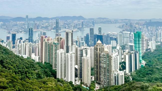 View from the The Peak Tower complex on top of Victoria Peak. Picture: Peter Carruthers