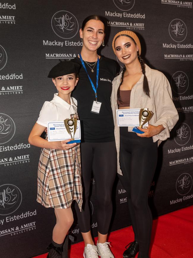 Ruby Deguara, Amy Benson and Renae Camilleri at the 75th Mackay Eisteddfod 2022.Picture: Michaela Harlow