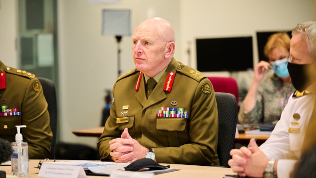 Lieutenant General John Frewen says all Australians may be able to access two doses of a COVID-19 vaccine by the end of the year as part of a plan to administer up to two million vaccine doses per week. Picture: Getty Images