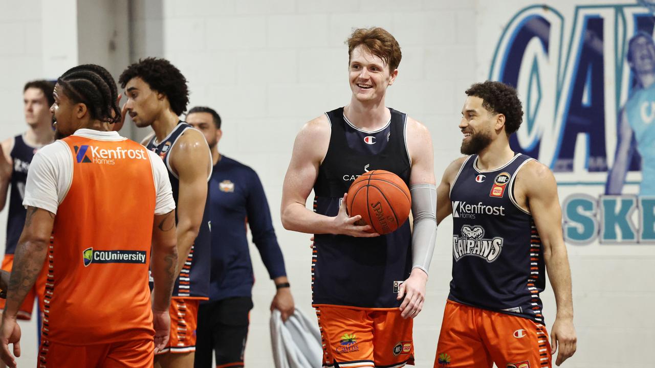 Cairns Taipans player Sam Waardenburg at the team's training session. Picture: Brendan Radke