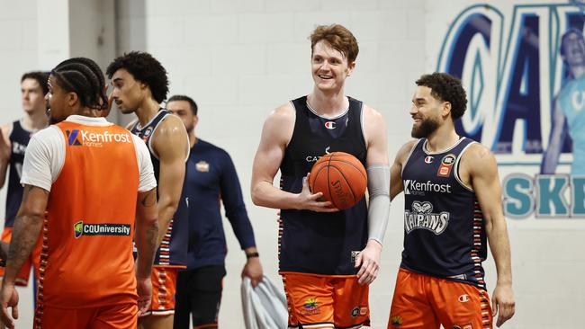 Cairns Taipans player Sam Waardenburg at the team's training session. Picture: Brendan Radke