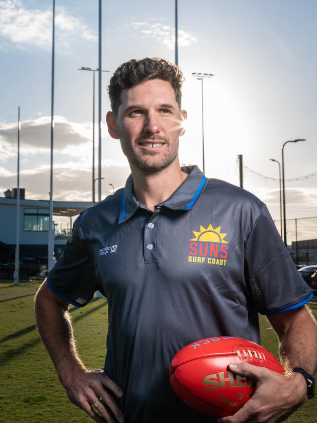 Former North Melbourne and Geelong player Aaron Black will play for the Surf Coast Suns in 2026. Picture: Brad Fleet