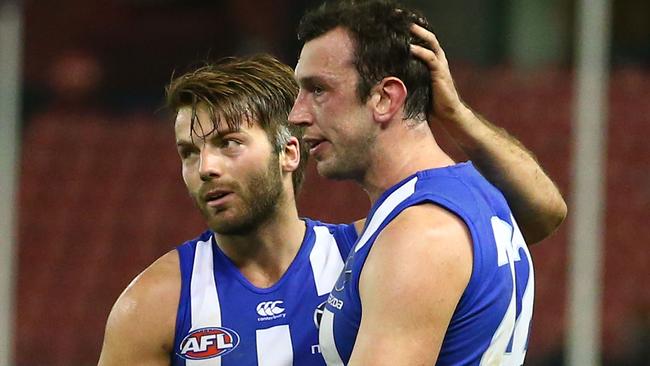 Todd Goldstein missed a chance to win the game for North Melbourne. Picture: Getty Images