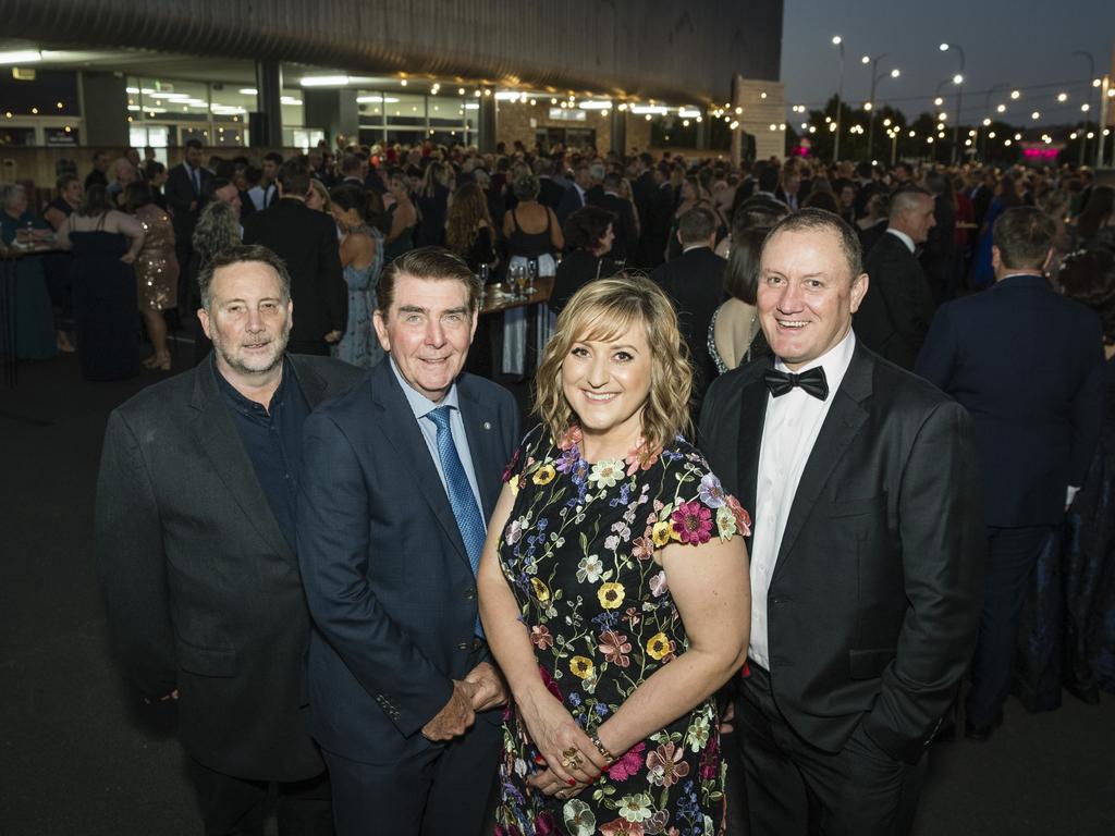 Representing TAFE Queensland are (from left) Tom Rowe, Rod McShannon, Jenni Butler and Toni Kruger at the Focus HR Business Excellence Awards 2023 hosted by Toowoomba Chamber at Rumours International, Saturday, October 21, 2023. Picture: Kevin Farmer