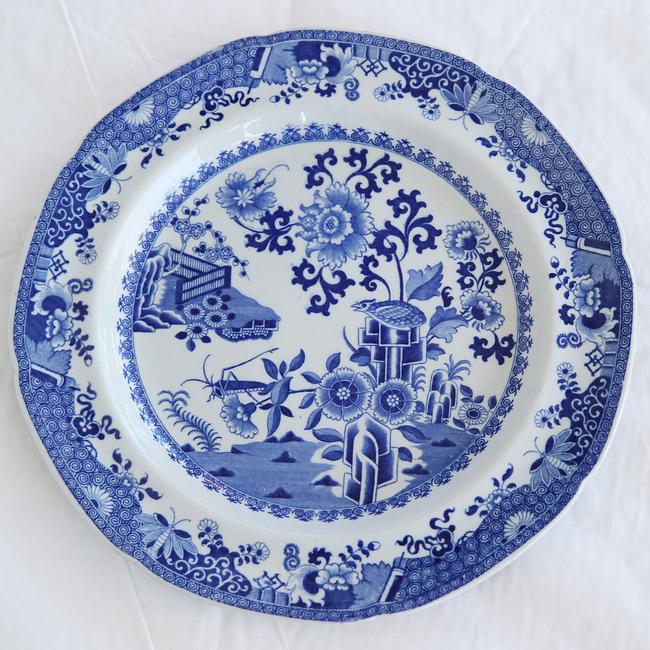 <b>200-year-old plate: </b>This was a precious gift from an old friend. It is one of a set of four, by Spode, the English company renown for perfecting underglaze blue transfer printing in the late 16th century.