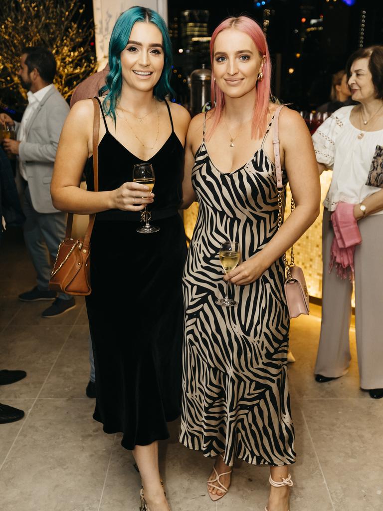 Amy and Emma Sheppard at the Iris Rooftop Bar launch party