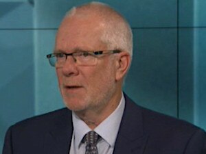 Former ABC chairman Justin Milne on 7.30. Picture: ABC