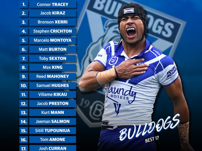 The Bulldogs 'Best 17' for 2025.