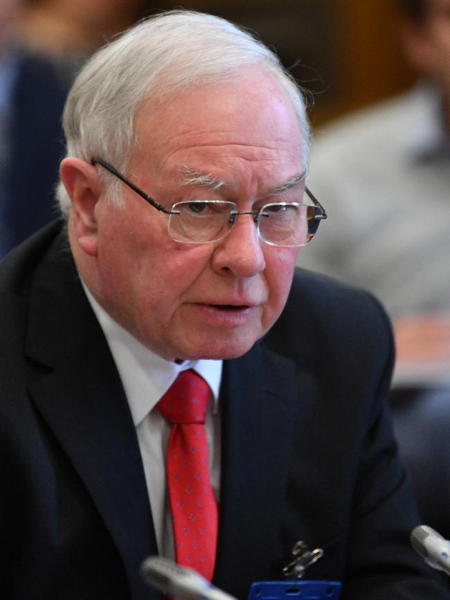 Independent Commissioner Against Corruption Bruce Lander at Parliament House during a public integrity hearing. Picture: AAP / David Mariuz