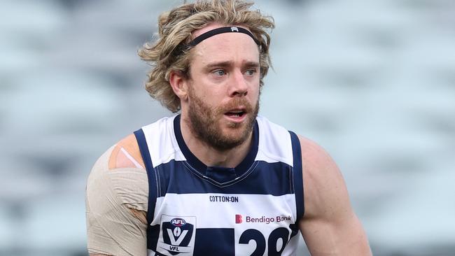 Cam Guthrie in action. PIcture: Rob Lawson/AFL Photos via Getty Images