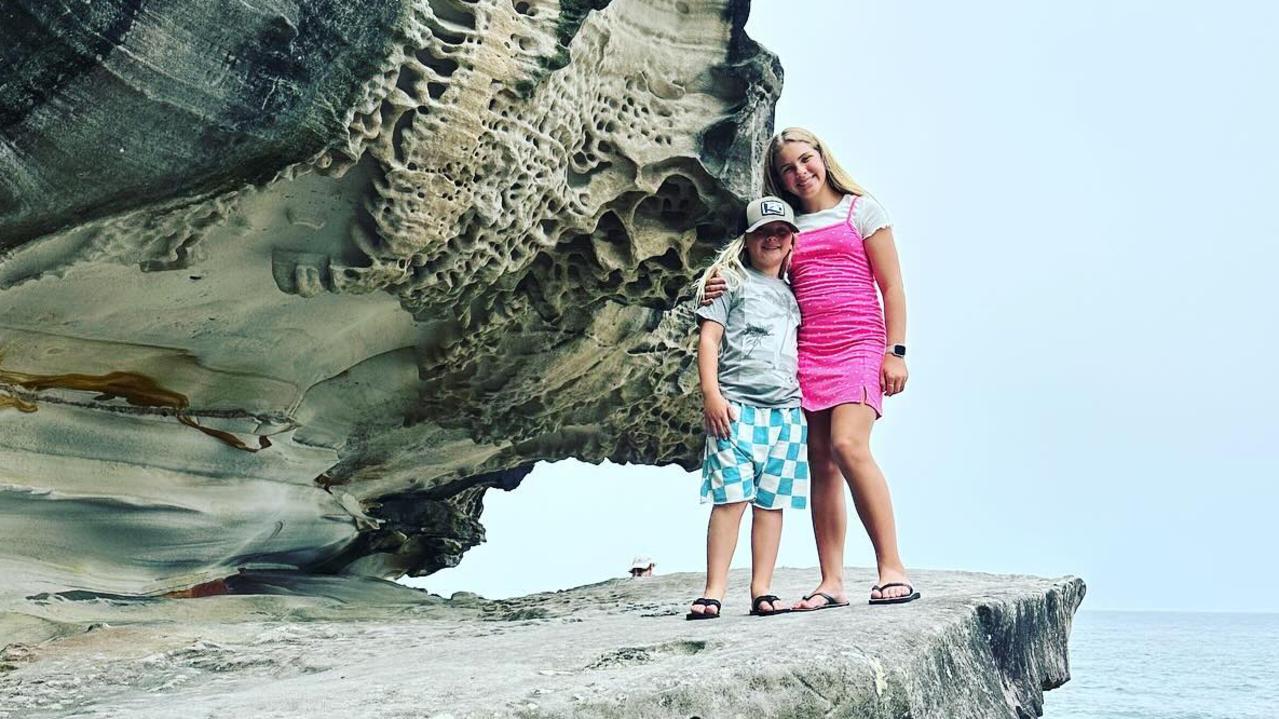 Pink's children Jameson and Willow at Bondi. Picture: Instagram