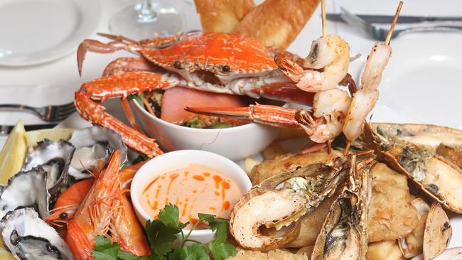 Yellowfin Restaurant’s seafood platter. Picture: Richard Gosling