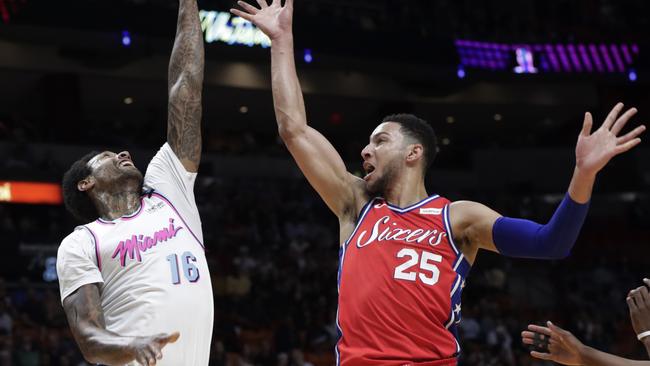 Simmons and the Sixers suffered a loss against the Heat.