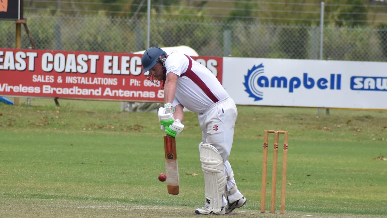 CRCA batter Rohan Hackett digs out a full ball from Northern Districts in their NCCC Premier League clash on December 6, 2020.