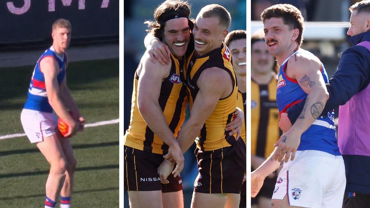 Tim English's horror last play stuns as the Hawks take advantage of a Libba-less Bulldogs.