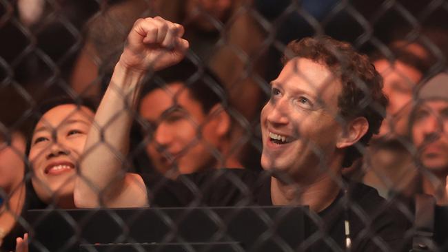 Mark Zuckerberg is becoming a regular fixture at UFC events. (Photo by Sean M. Haffey/Getty Images)