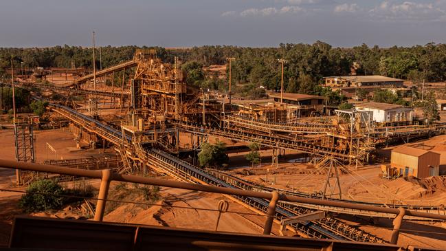 Rio Tinto's Weipa bauxite mine.