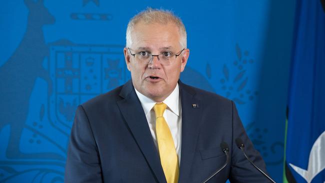 Scott Morrison in Canberra on Monday. Picture: Martin Ollman