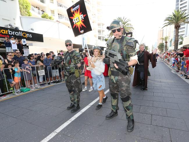 Pictured during the Superhero parade at Broadbeach as part of Supanova . Pic Mike Batterham