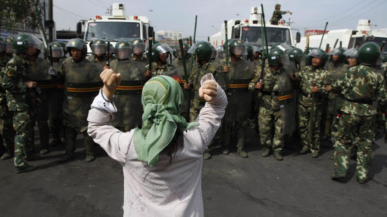 Armed police were called to stop the protests.