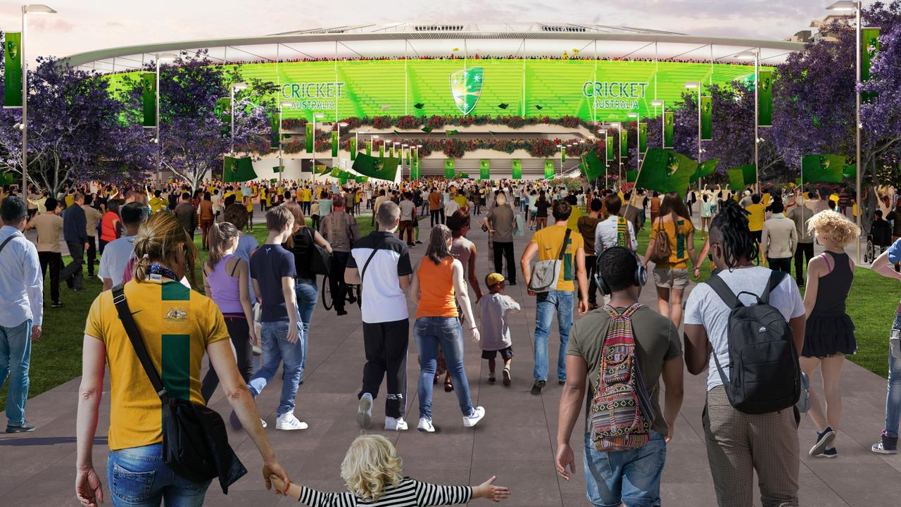 Renders of the Gabba Stadium ahead of the Brisbane 2032 Olympic and Paralympic Games. Source: Queensland Government