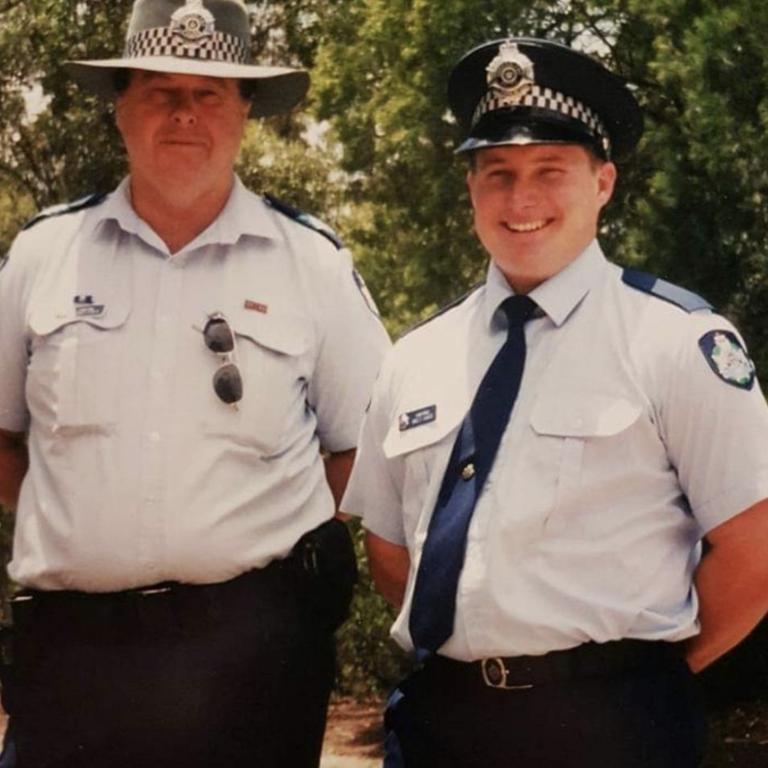 Toowoomba police officer Brett Forte (right) was shot and killed by Ricky Maddison.