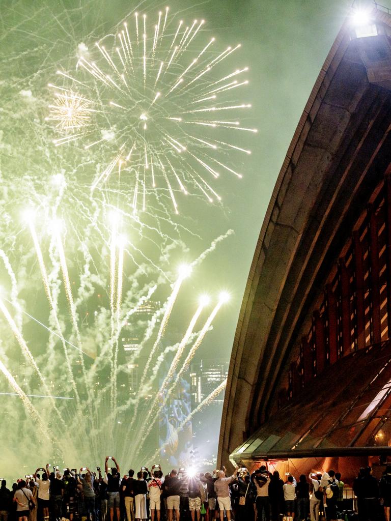 Those lucky enough to secure a seat by the Opera House were not disappointed. (Photo by Brook Mitchell/Getty Images)