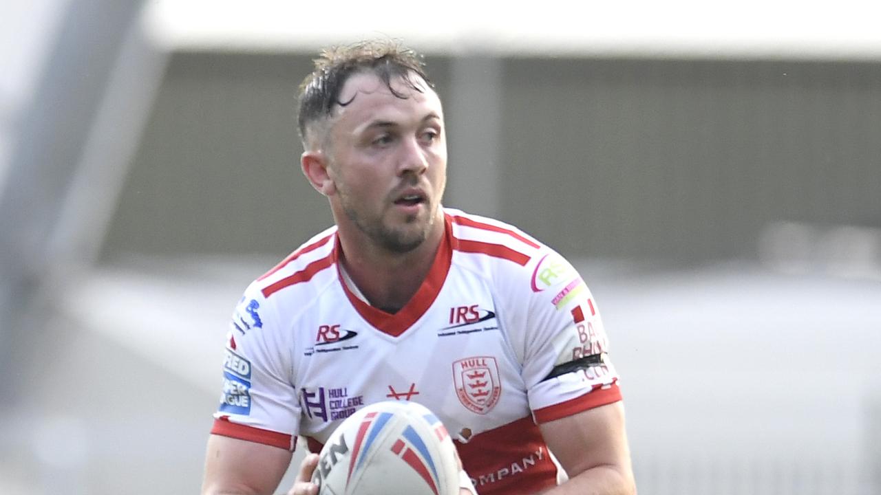Hull KR’s Ryan Brierley runs with the ball during a Super League match