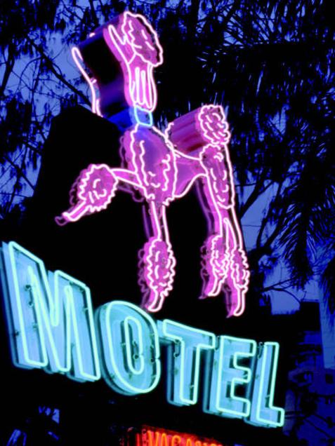 The icnoic neon sign.