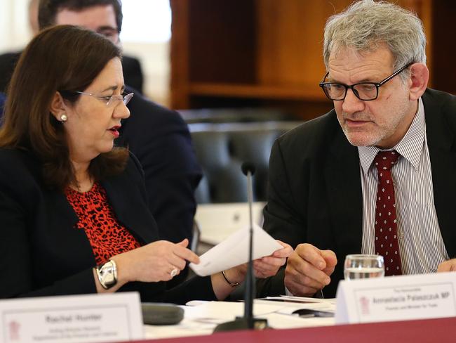 Premier Annastacia Palaszczuk with then chief of staff David Barbagallo