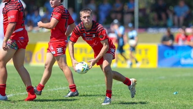 Jimmy McCombie pictured playing for home side Byron Bay. Picture: DC Sports Photography